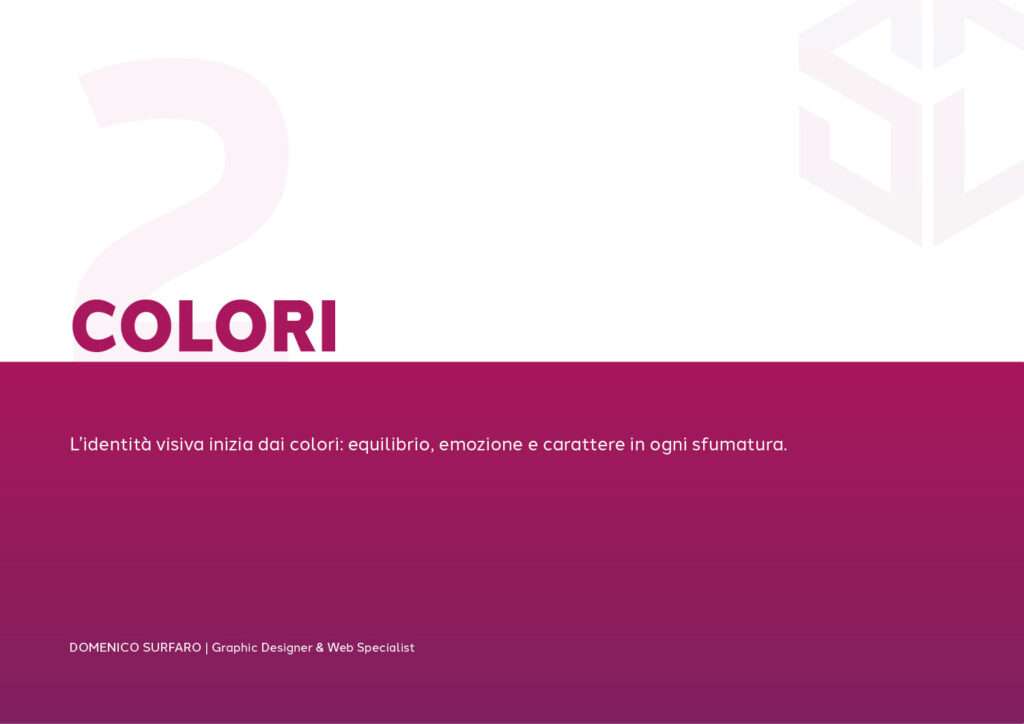 Copertina della sezione colori nel Visual Identity Book, sviluppata da Ispyra.