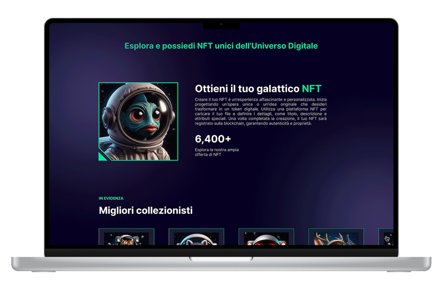 NFT Marketplace Home Page Design