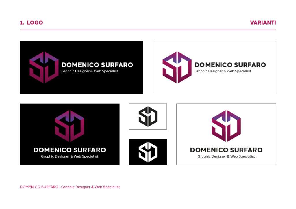 Varianti del logo nel Visual Identity Book, progettate da Ispyra.