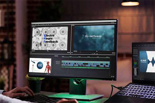 Copertina del montaggio video aziendale ENF Technology.