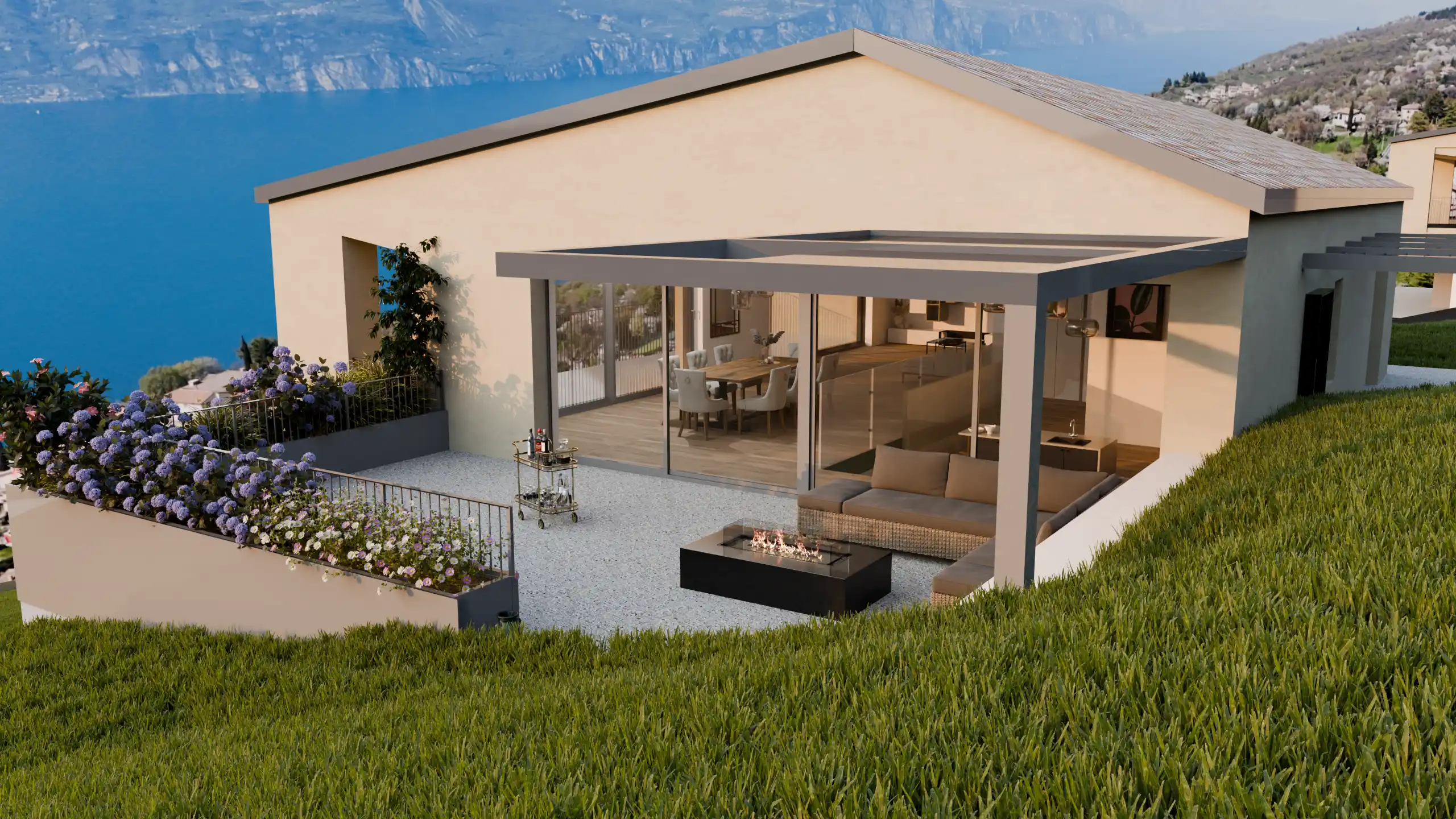 La terrazza panoramica di Villa Giada