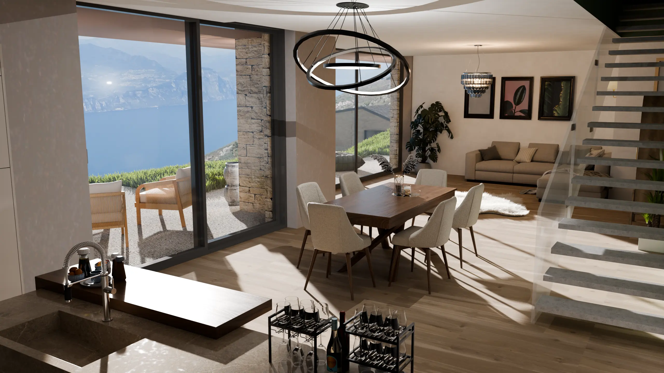Villa Smeraldo, zona living